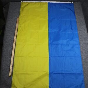 Ukraine Flag 35x60 Vertical Yellow Blue Banner Grommets Polyester Outdoor